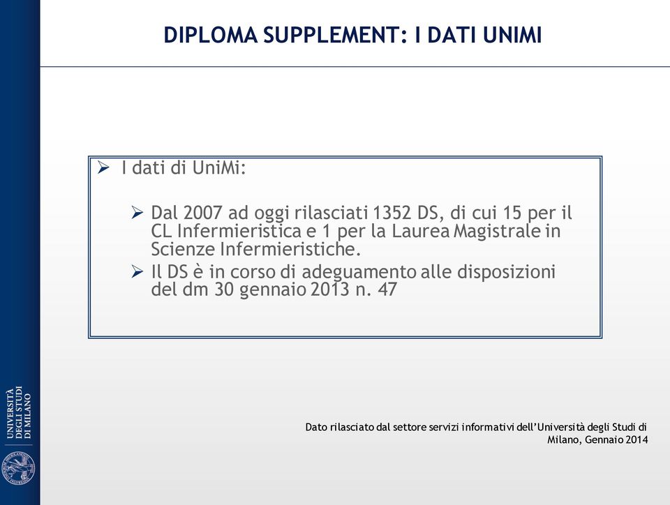 Il DS è in corso di adeguamento alle disposizioni del dm 30 gennaio 2013 n.