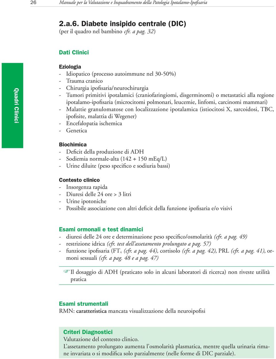 metastatici alla regione ipotalamo-ipofisaria (microcitomi polmonari, leucemie, linfomi, carcinomi mammari) - Malattie granulomatose con localizzazione ipotalamica (istiocitosi X, sarcoidosi, TBC,