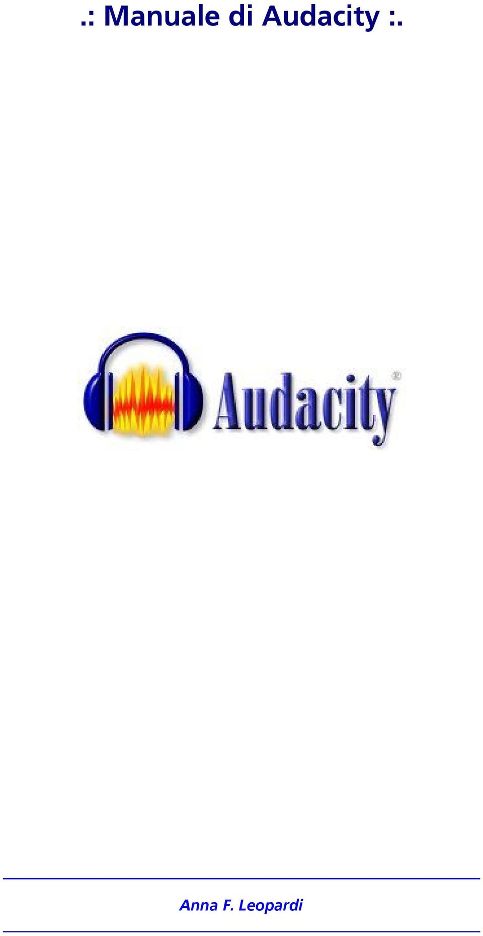 Audacity :.