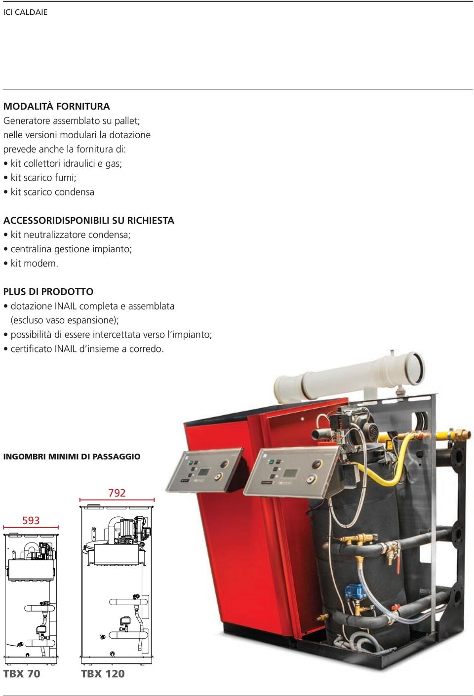 condensa; centralina gestione impianto; kit modem.