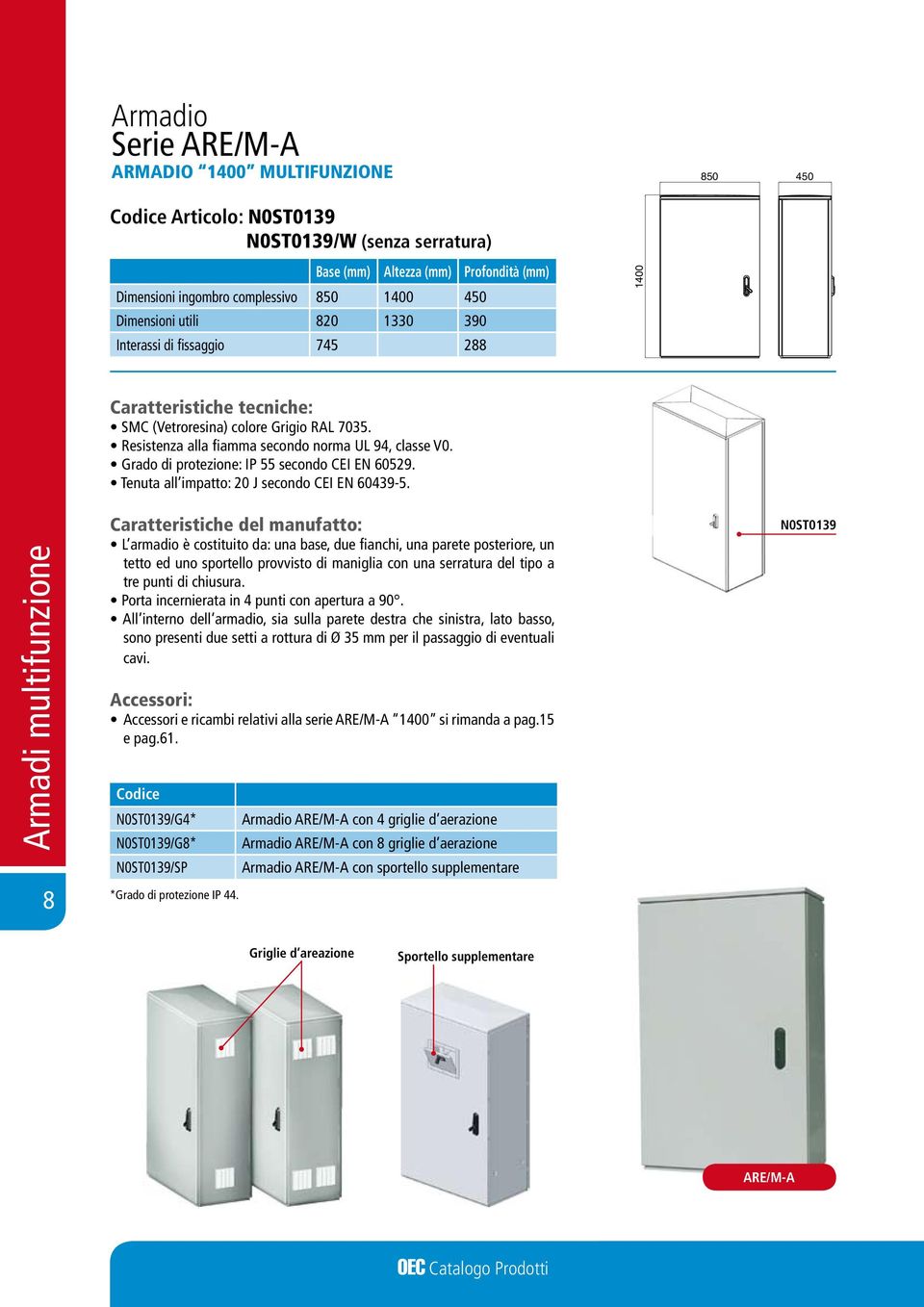 Tenuta all impatto: 20 J secondo CEI EN 60439-5.