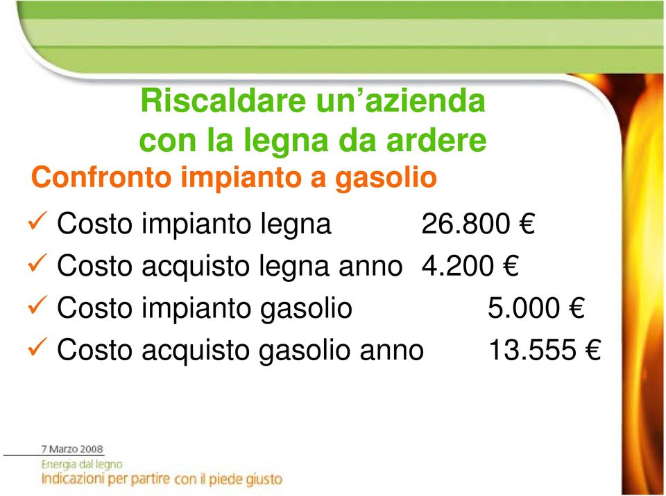 26.800 Costo acquisto legna anno 4.