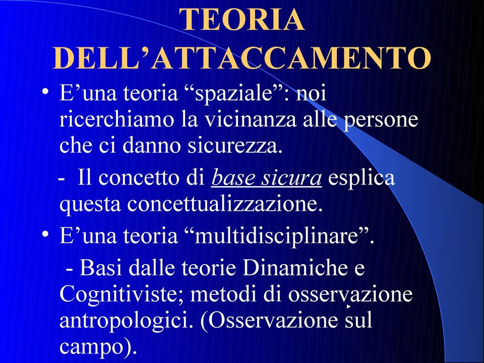 - Il concetto di base sicura esplica questa concettualizzazione.