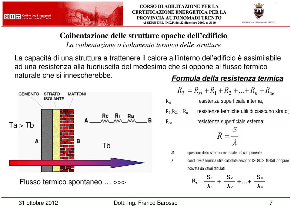 assimilabile ad una resistenza alla fuoriuscita del medesimo che si oppone al flusso termico