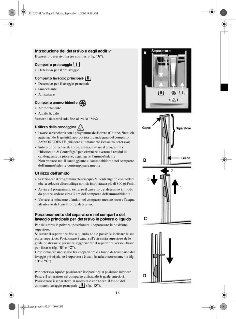 detersivi solo fino al livello MAX.