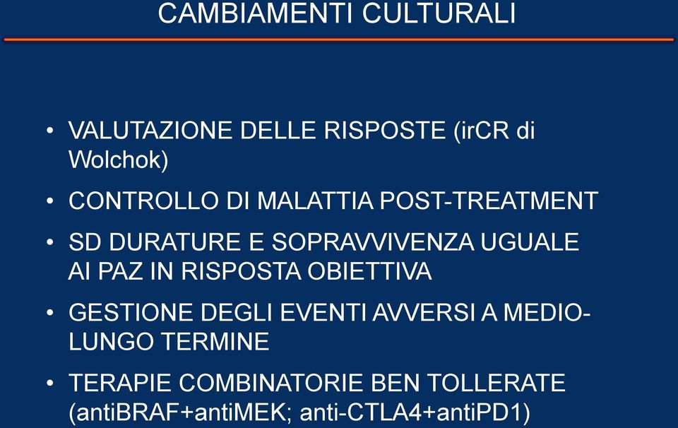 AI PAZ IN RISPOSTA OBIETTIVA GESTIONE DEGLI EVENTI AVVERSI A MEDIO- LUNGO