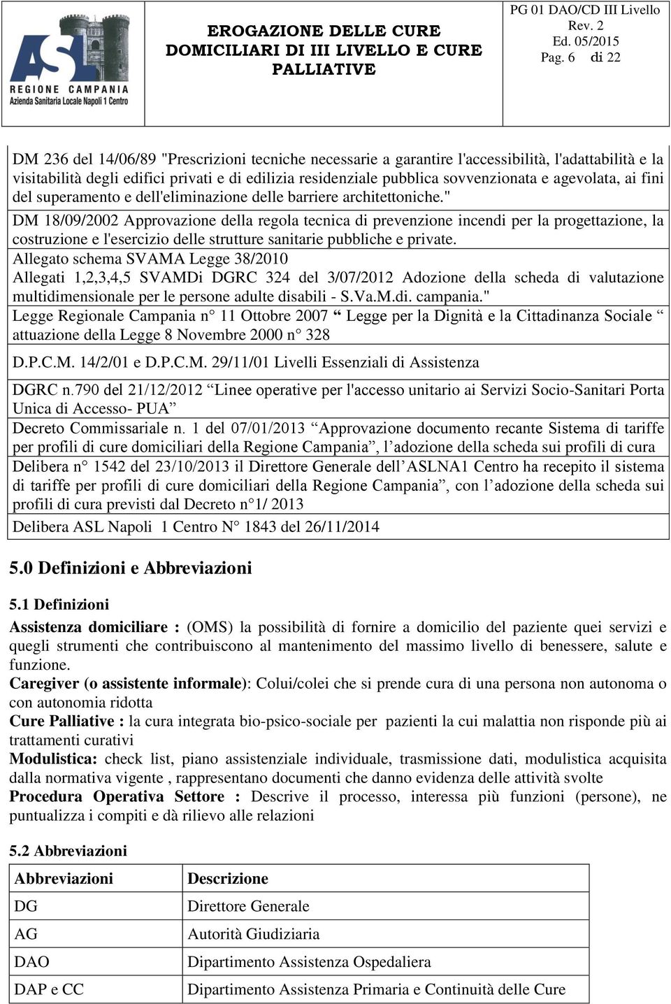 " DM 18/09/2002 Approvazione della regola tecnica di prevenzione incendi per la progettazione, la costruzione e l'esercizio delle strutture sanitarie pubbliche e private.