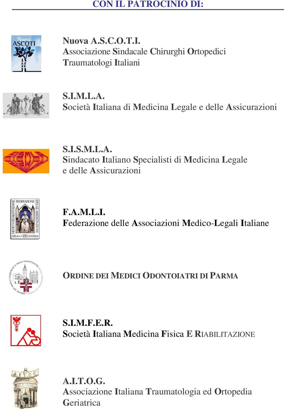 I.M.F.E.R. Società Italiana Medicina Fisica E RIABILITAZIONE A.I.T.O.G.