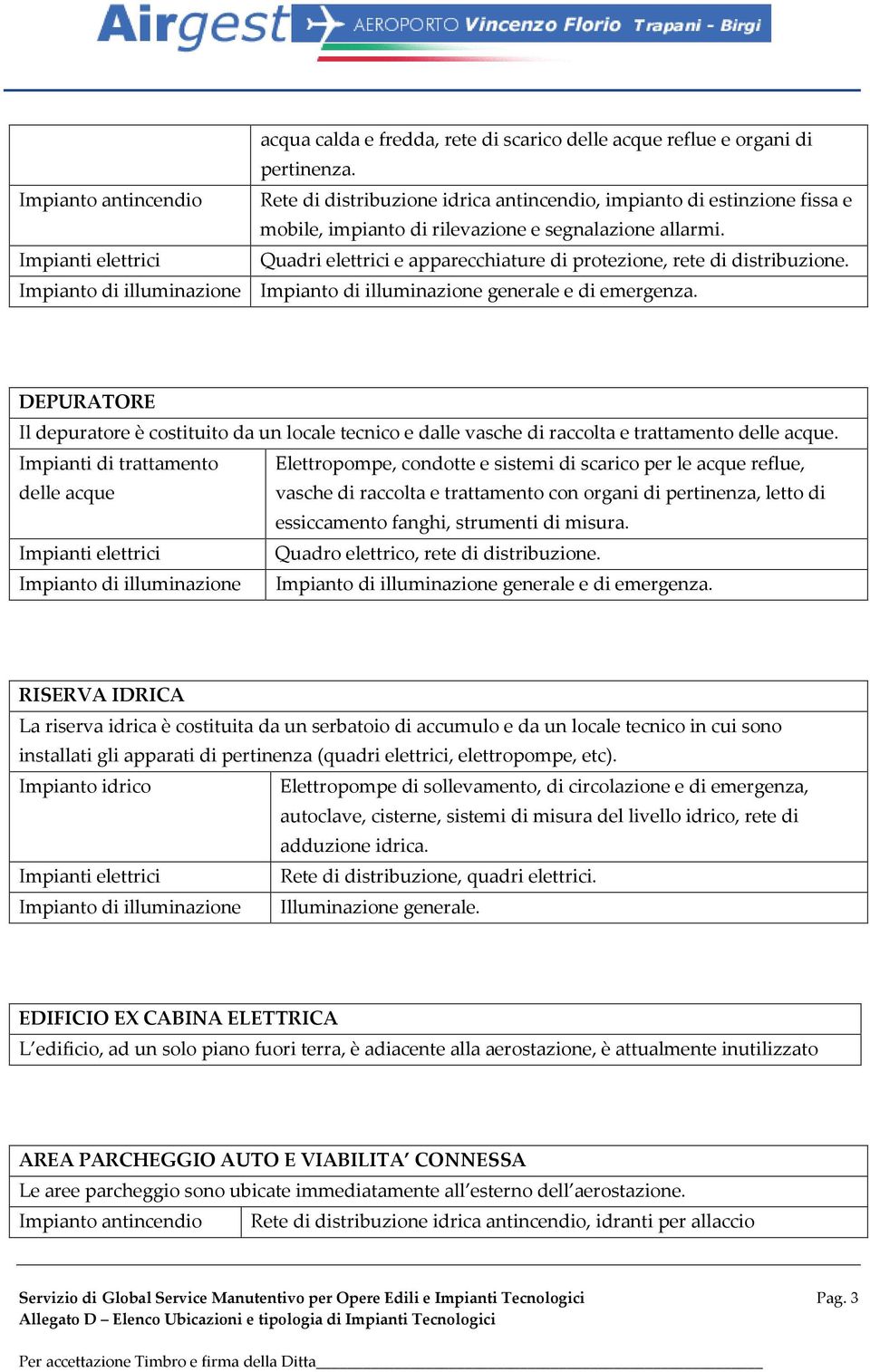 Quadri elettrici e apparecchiature di protezione, rete di distribuzione. Impianto di illuminazione generale e di emergenza.