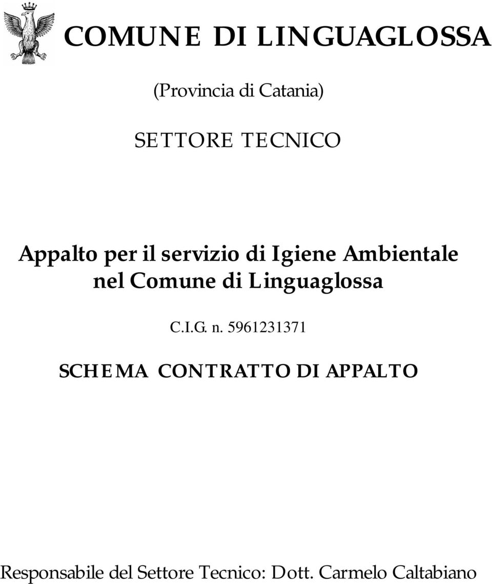 Comune di Linguaglossa C.I.G. n.