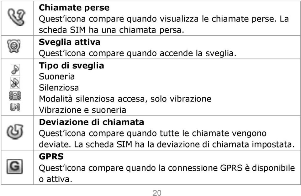 Tipo di sveglia Suoneria Silenziosa Modalità silenziosa accesa, solo vibrazione Vibrazione e suoneria Deviazione di