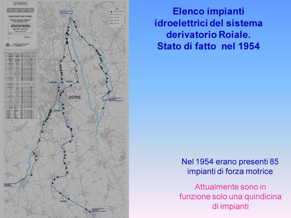 Stato di fatto nel 1954 UDINE Nel 1954 erano