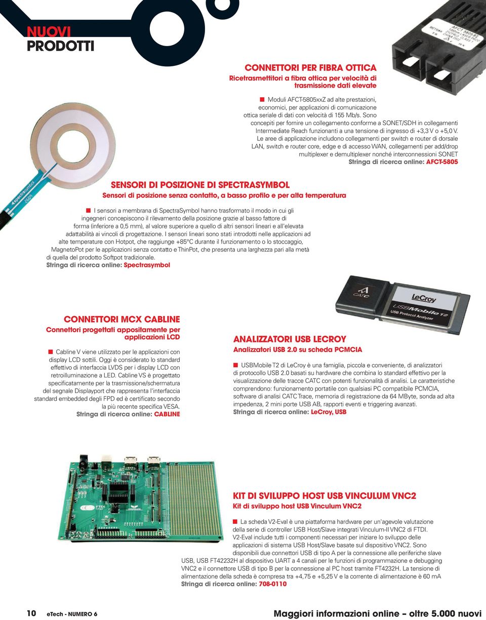 Sono concepiti per fornire un collegamento conforme a SONET/SDH in collegamenti Intermediate Reach funzionanti a una tensione di ingresso di +3,3 V o +5,0 V.