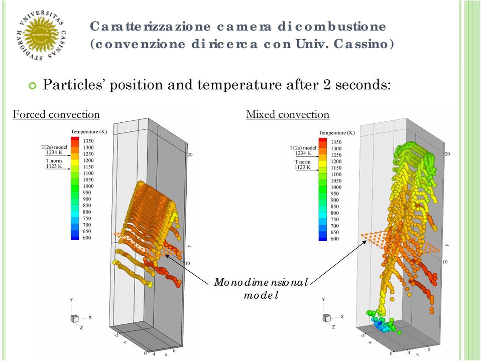 Cassino) Particles position and temperature