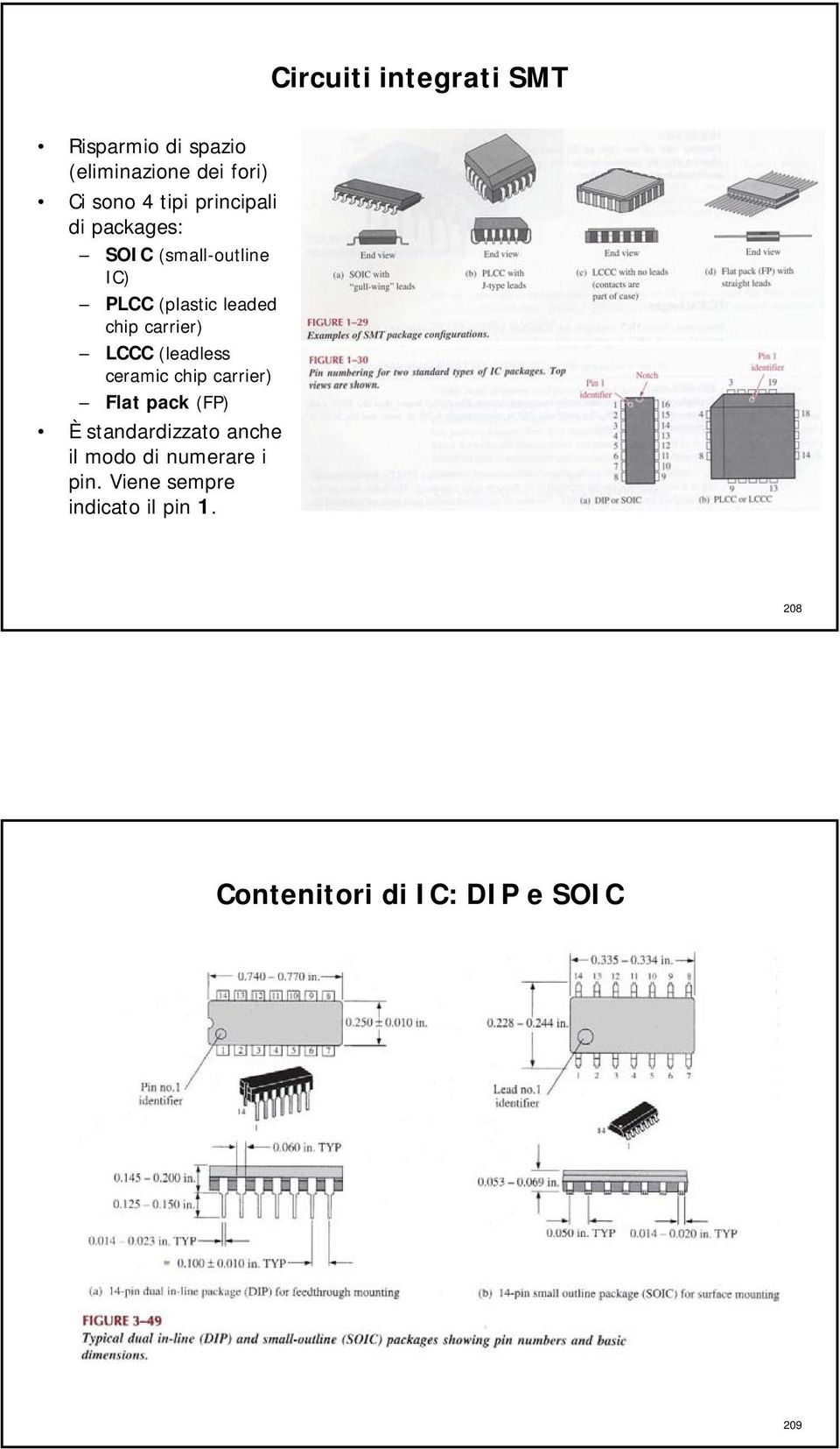 LCCC (leadless ceramic chip carrier) Flat pack (FP) È standardizzato anche il modo