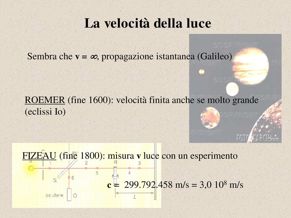 anche se molto grande (eclissi Io) FIZEAU (fine 1800):