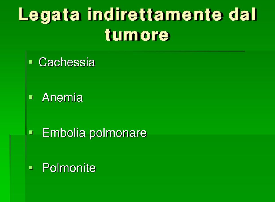 Cachessia tumore