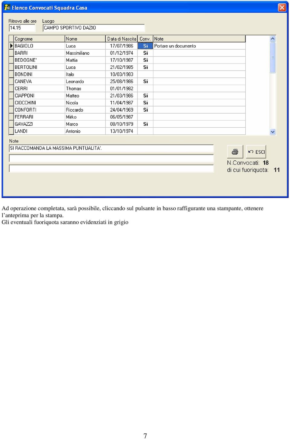 stampante, ottenere l anteprima per la stampa.