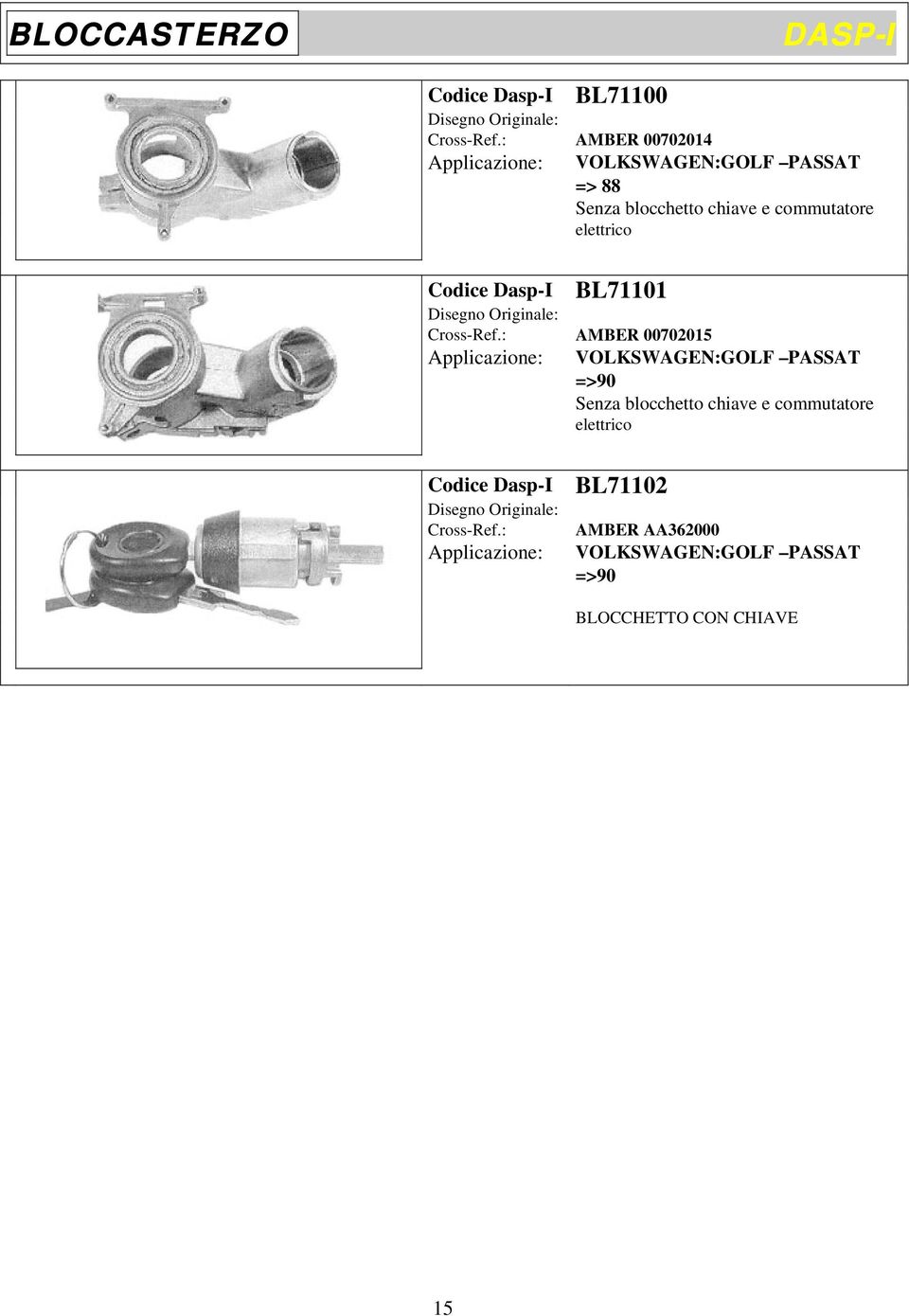 elettrico BL71101 Disegno Originale: Cross-Ref.