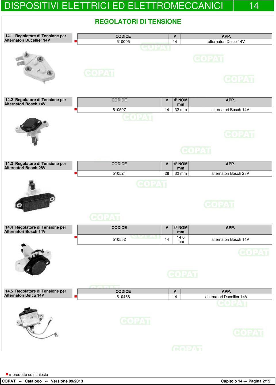 3 Regolatore di Tensione per Alternatori Bosch 28V V NOM mm 510524 28 32 mm alternatori Bosch 28V 14.