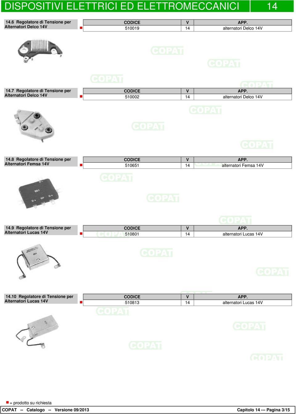 8 Regolatore di Tensione per Alternatori Femsa 14V 510651 14 alternatori Femsa 14V 14.