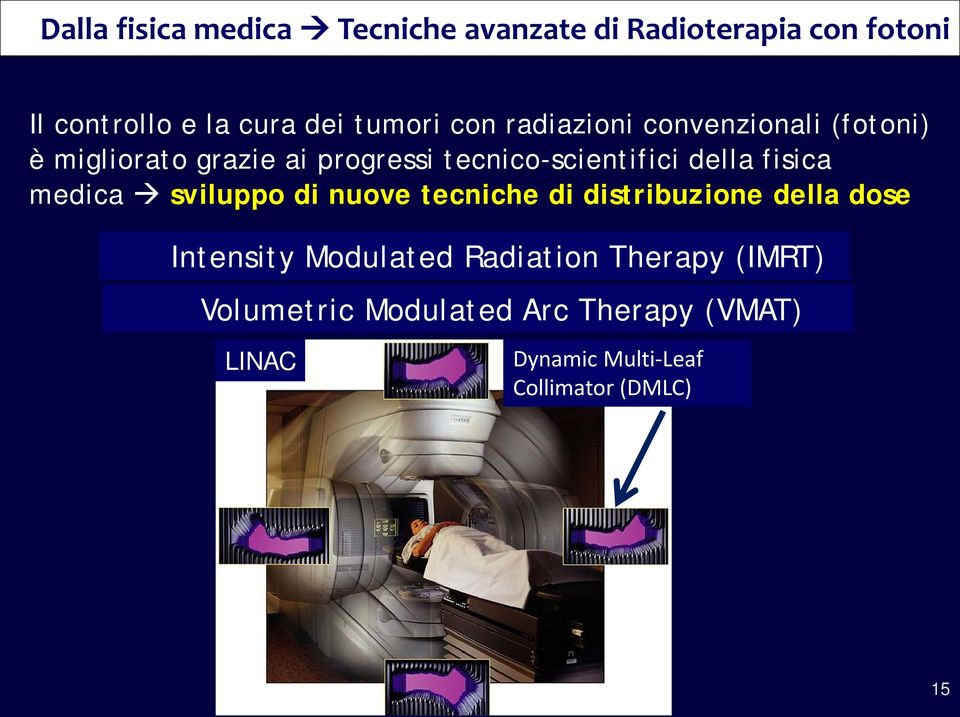 fisica medica sviluppo di nuove tecniche di distribuzione della dose Intensity Modulated Radiation
