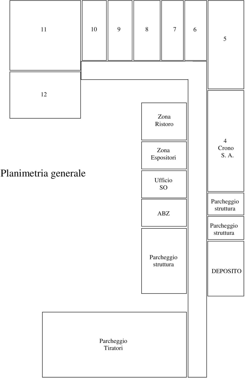 Planimetria generale Ufficio SO ABZ Parcheggio