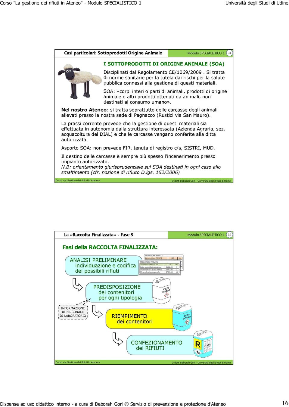 SOA: «corpi interi o parti di animali, prodotti di origine animale o altri prodotti ottenuti da animali, non destinati al consumo umano».