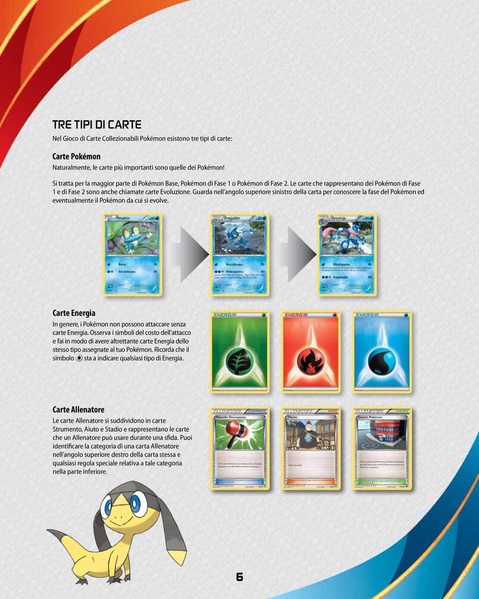 Guarda nell angolo superiore sinistro della carta per conoscere la fase del Pokémon ed eventualmente il Pokémon da cui si evolve.