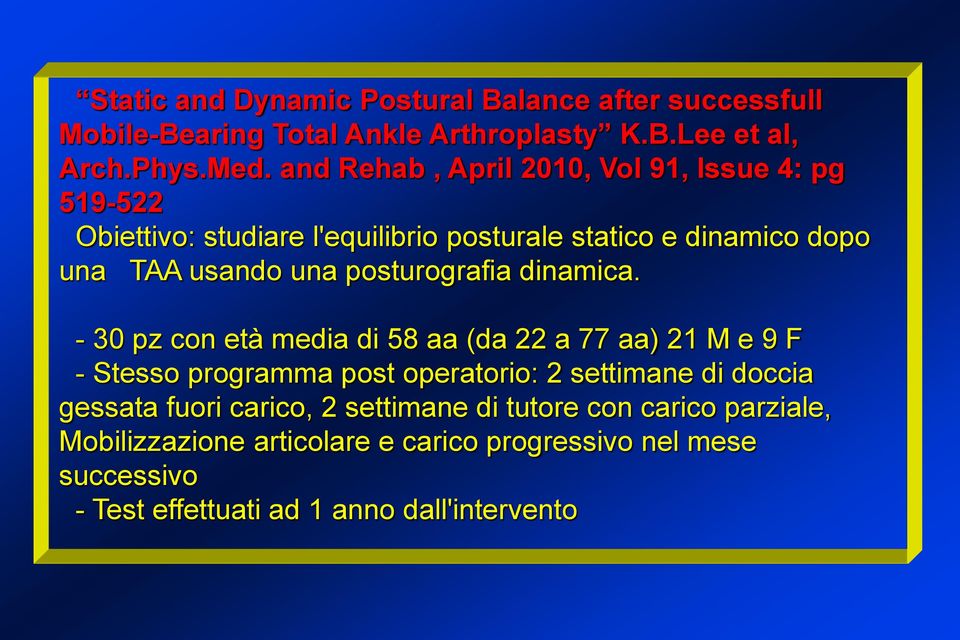 posturografia dinamica.