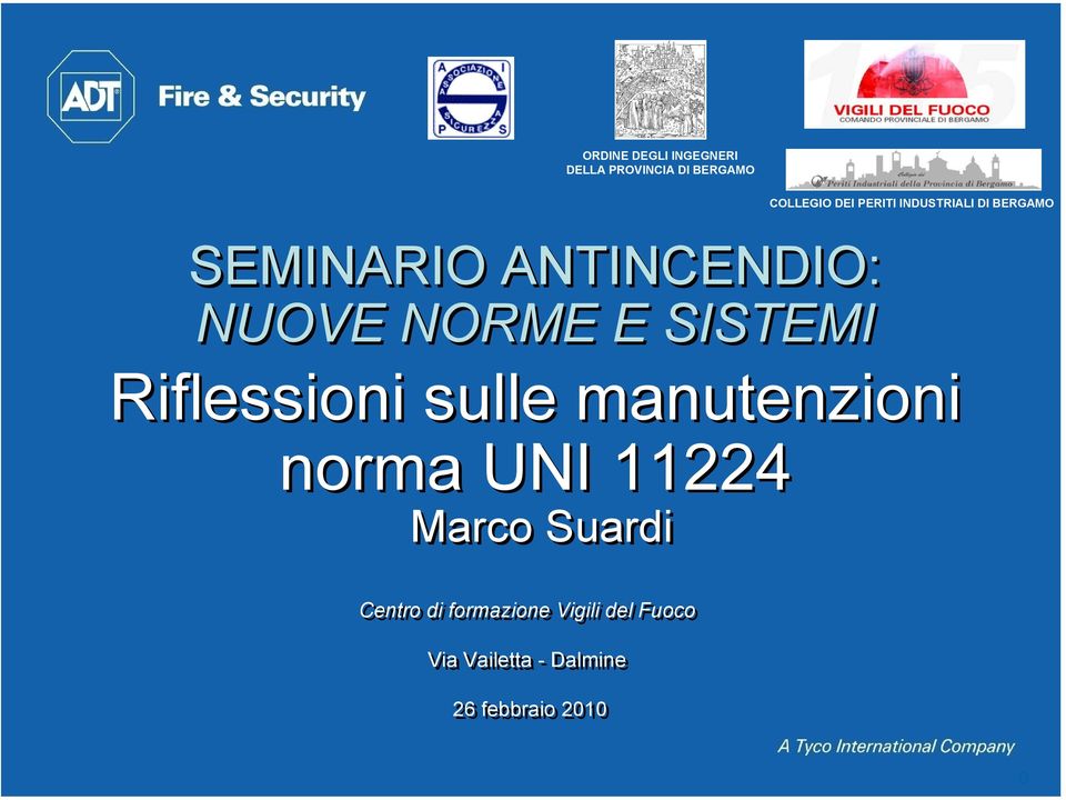 SISTEMI Riflessioni sulle manutenzioni norma UNI 11224 Marco