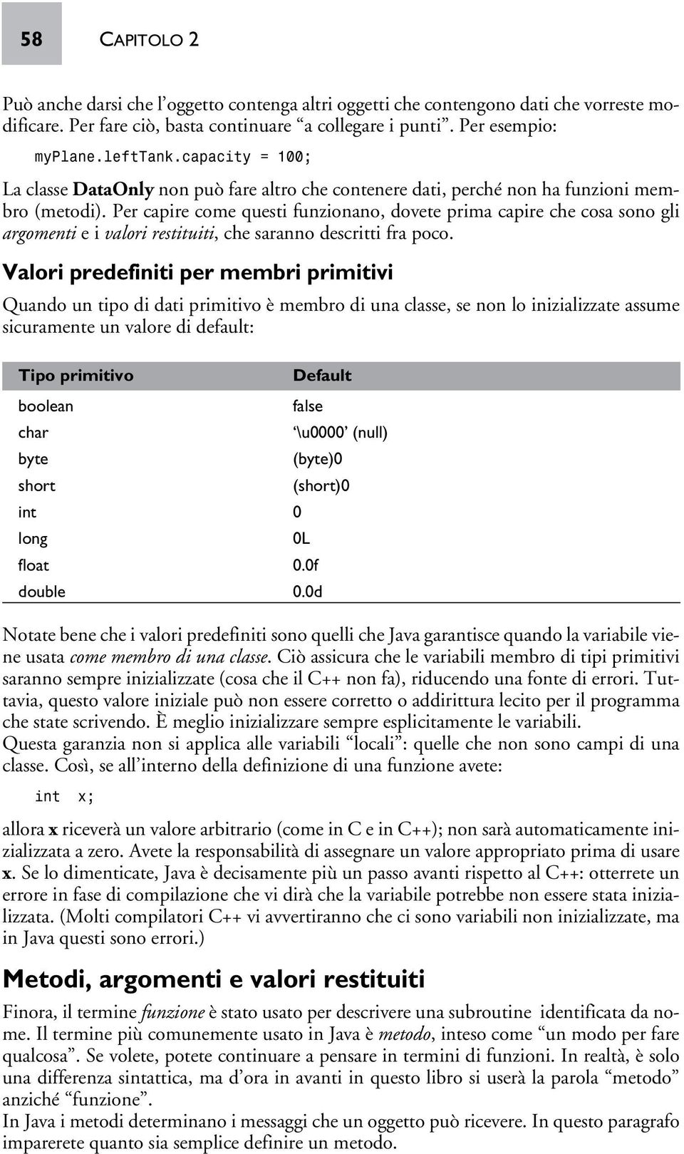 Per capire come questi funzionano, dovete prima capire che cosa sono gli argomenti e i valori restituiti, che saranno descritti fra poco.