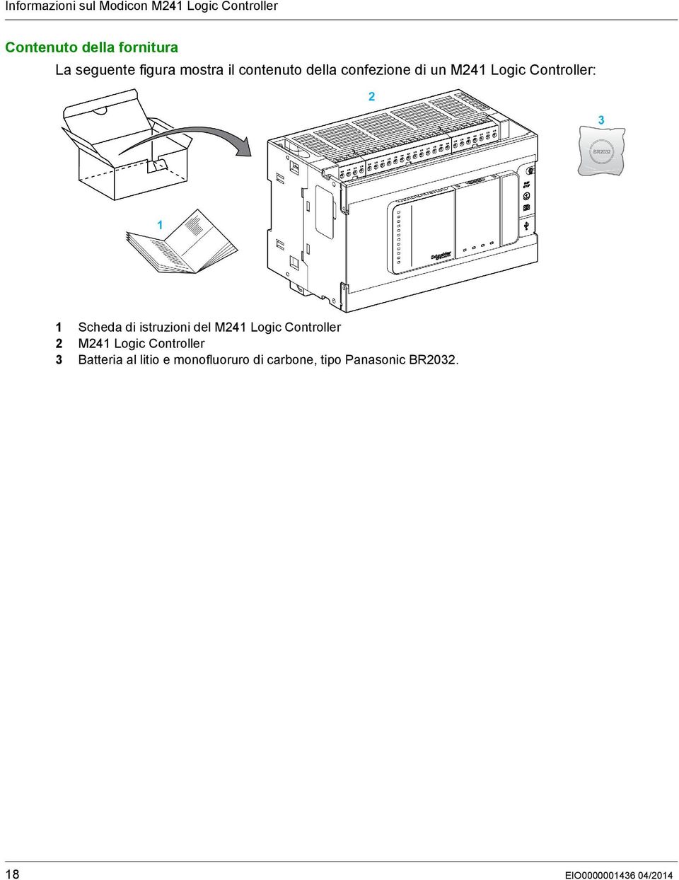 1 Scheda di istruzioni del M241 Logic Controller 2 M241 Logic Controller 3