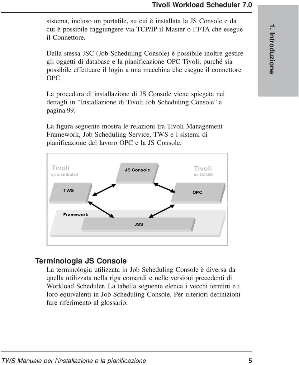 connettore OPC. 1. Introduzione La procedura di installazione di JS Console viene spiegata nei dettagli in Installazione di Tivoli Job Scheduling Console a pagina 99.