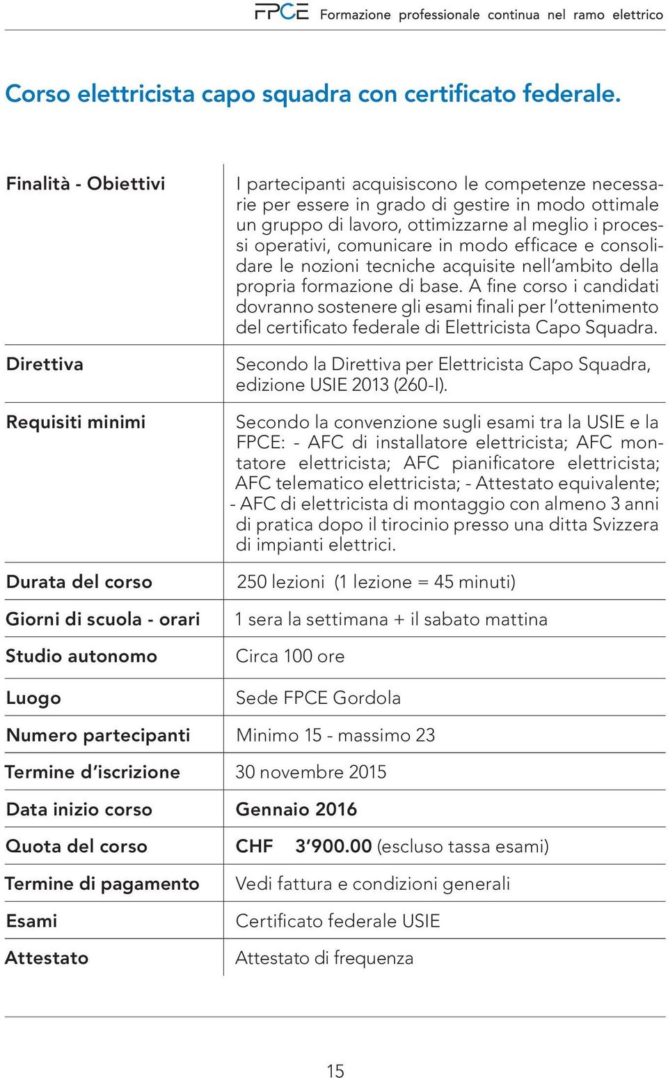 operativi, comunicare in modo efficace e consolidare le nozioni tecniche acquisite nell ambito della propria formazione di base.