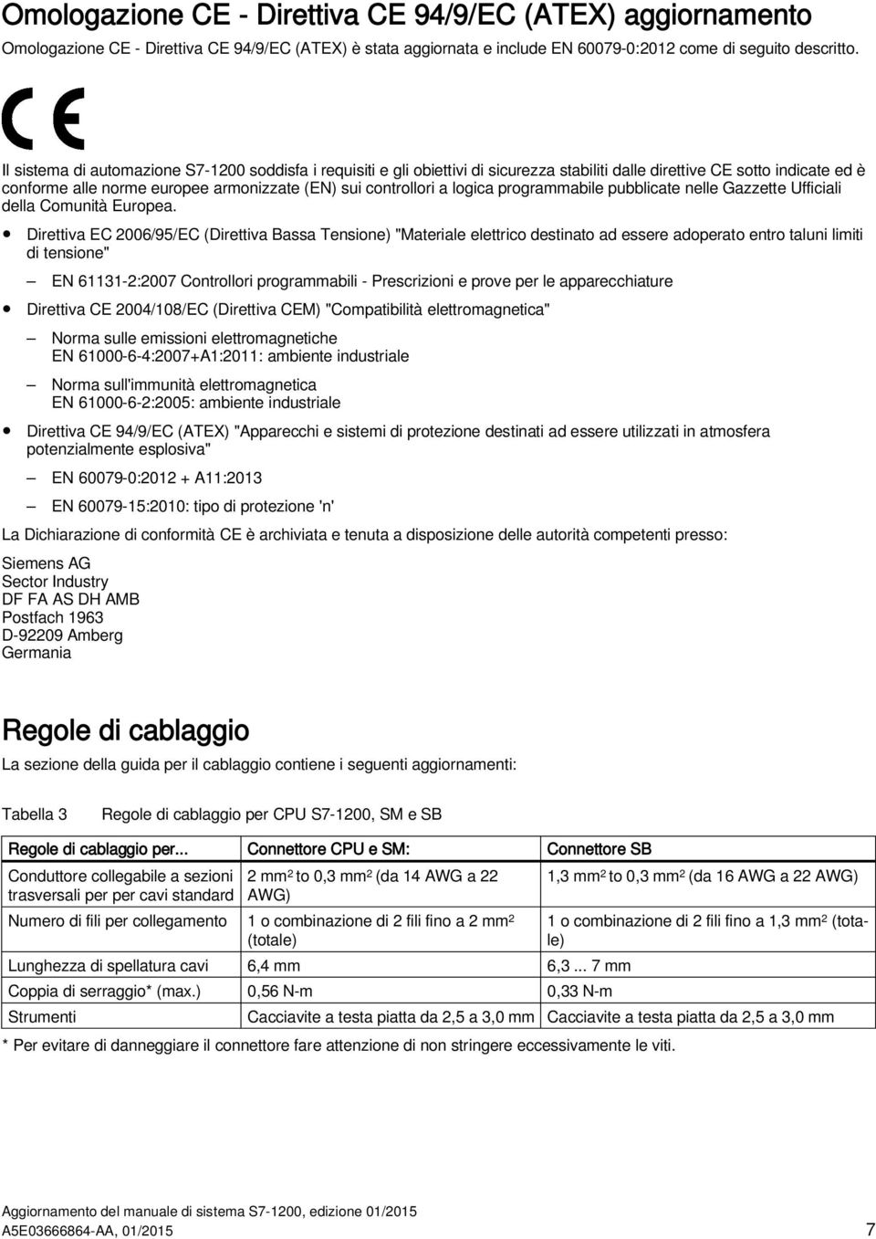 logica programmabile pubblicate nelle Gazzette Ufficiali della Comunità Europea.