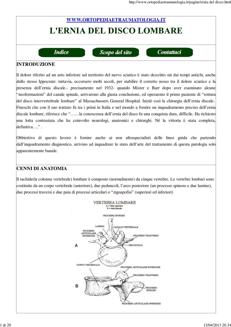 stabilire il corretto nesso tra il dolore sciatico e la presenza dell ernia discale.