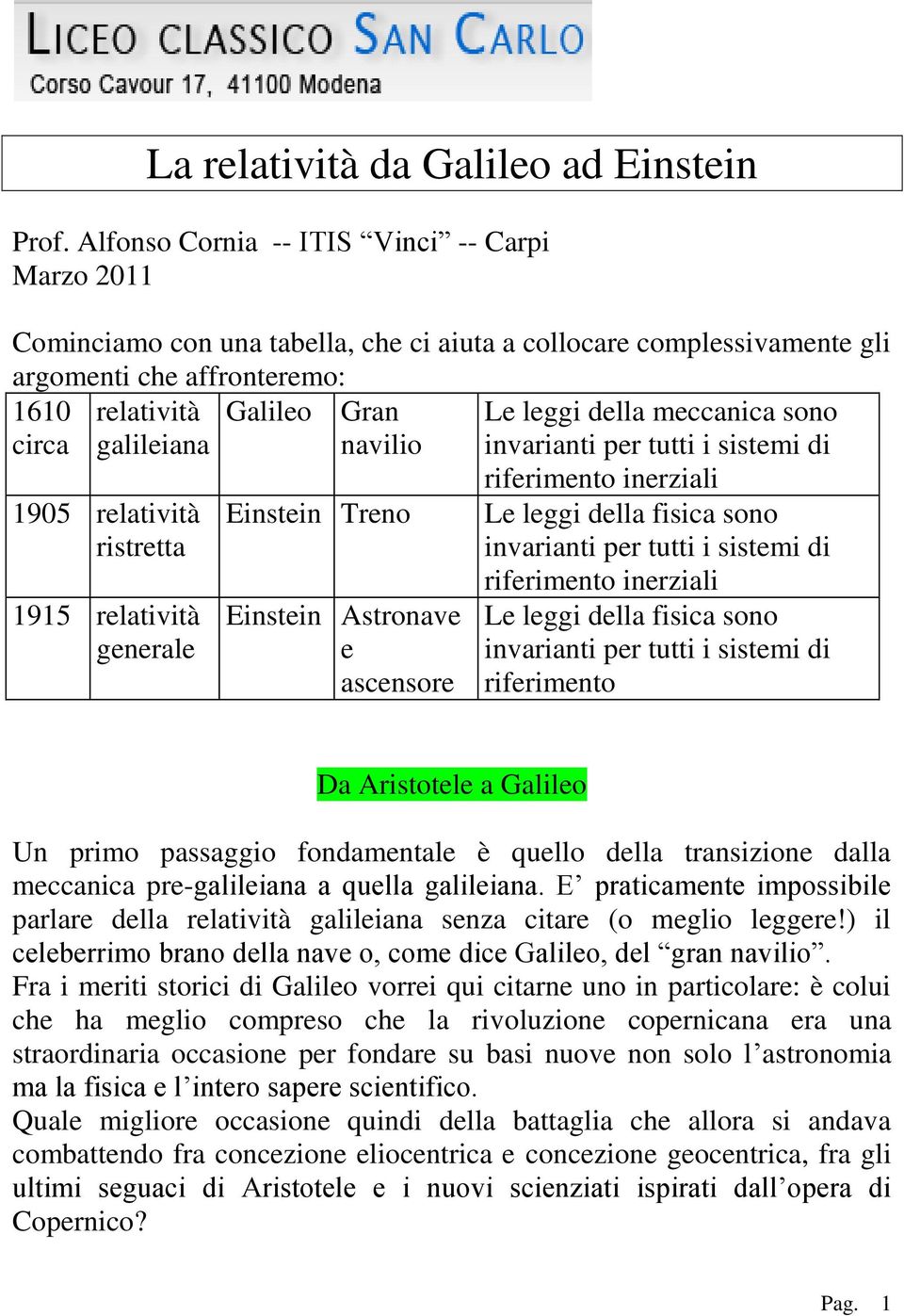 navilio Le leggi della meccanica sono invarianti per tutti i sistemi di 1905 relatività ristretta 1915 relatività generale Einstein Treno Einstein Astronave e ascensore riferimento inerziali Le leggi