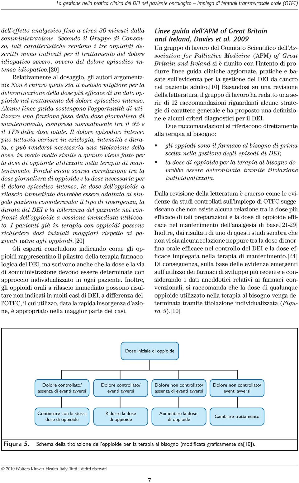 [20] Relativamente al dosaggio, gli autori argomentano: Non è chiaro quale sia il metodo migliore per la determinazione della dose più efficace di un dato oppioide nel trattamento del dolore