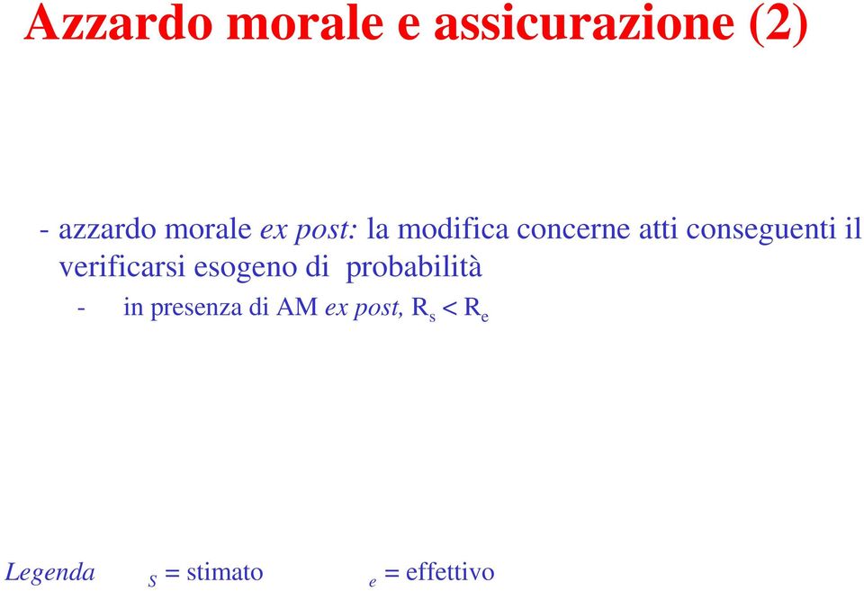 verificarsi esogeno di probabilità - in presenza di