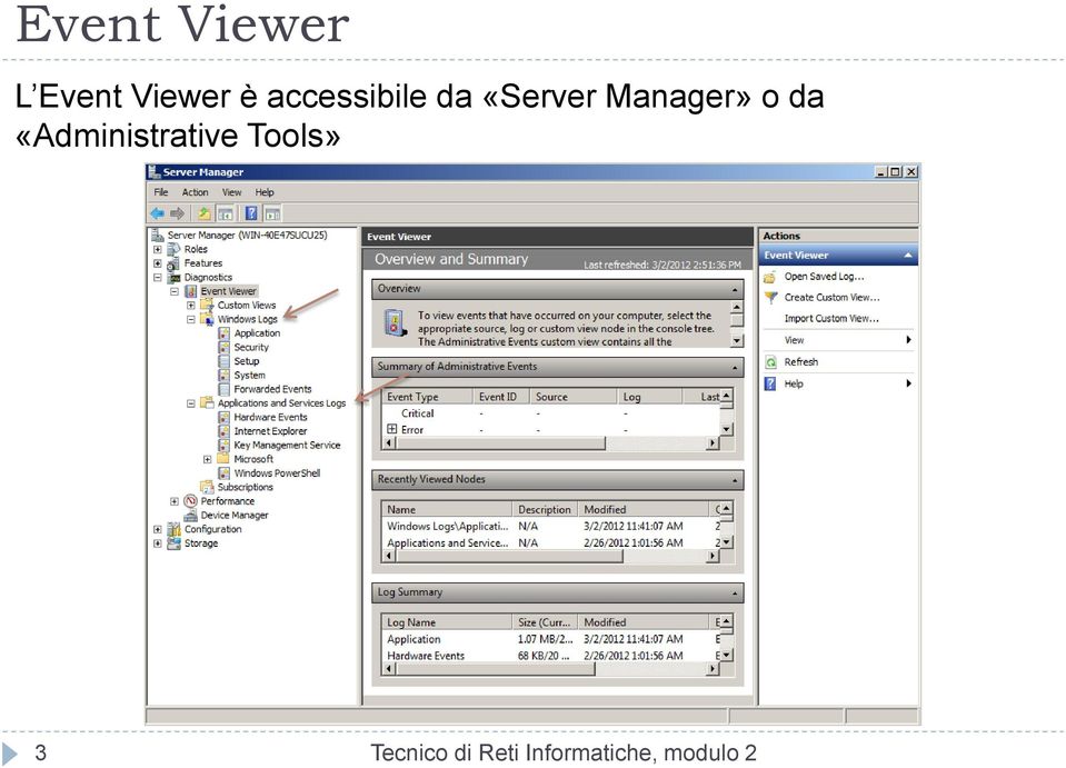 o da «Administrative Tools» 3