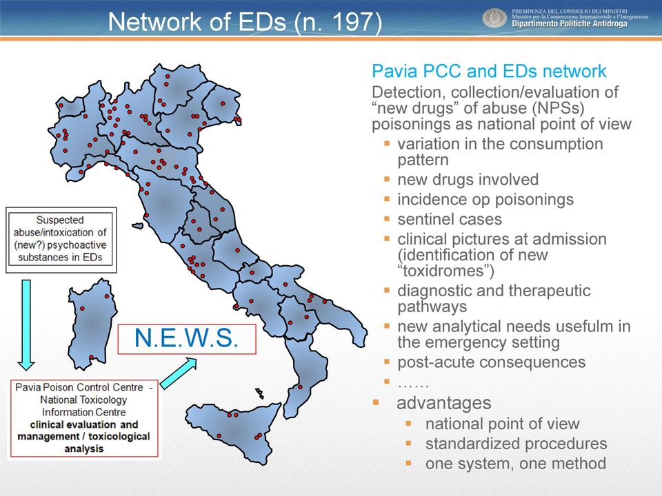 variation in the consumption pattern new drugs involved incidence op poisonings sentinel cases clinical pictures at admission