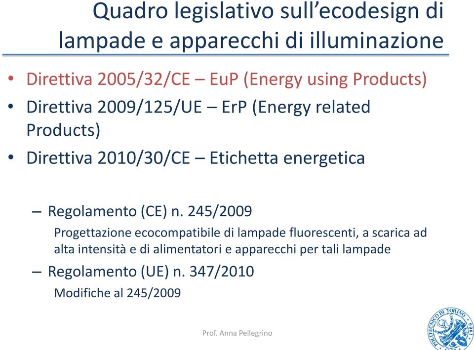 energetica Regolamento (CE) n.