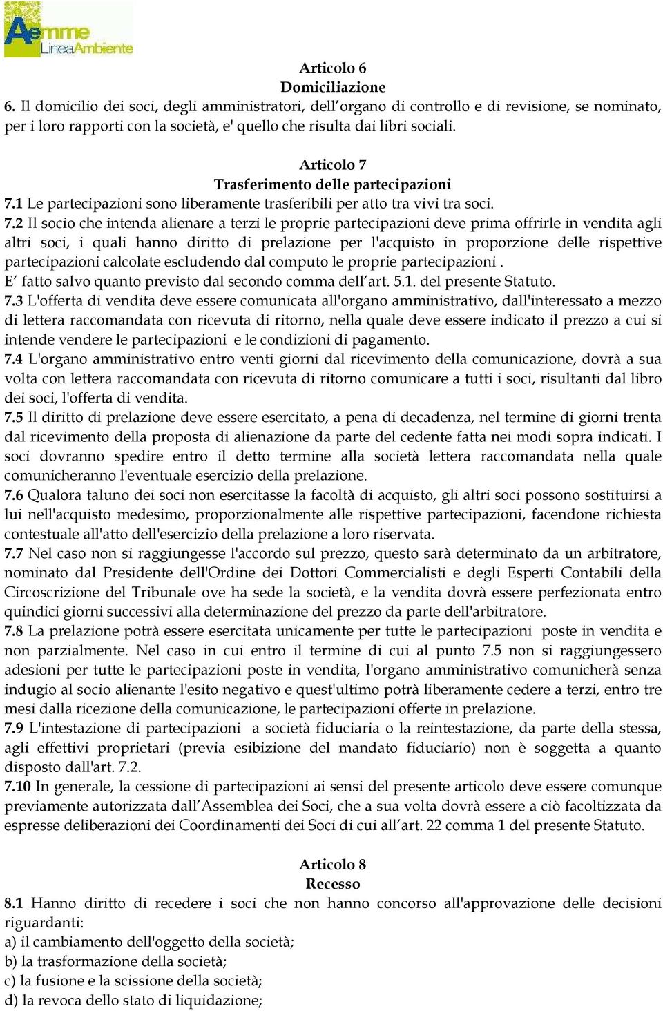 Articolo 7 