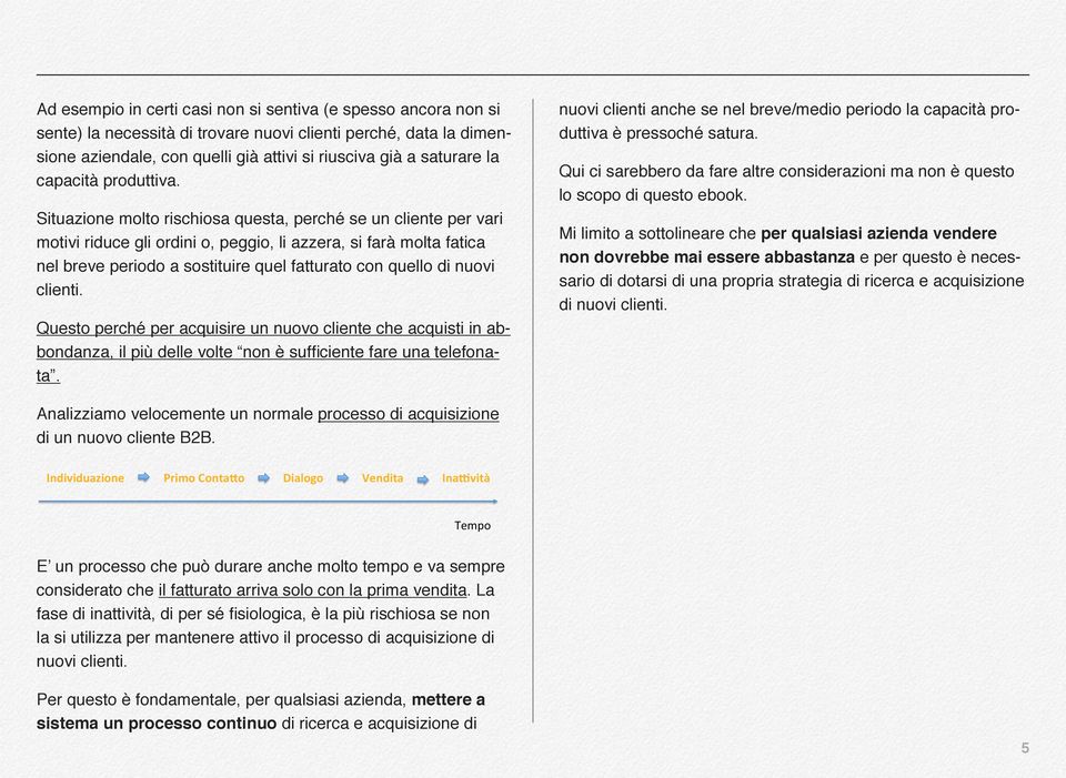 Situazione molto rischiosa questa, perché se un cliente per vari motivi riduce gli ordini o, peggio, li azzera, si farà molta fatica nel breve periodo a sostituire quel fatturato con quello di nuovi