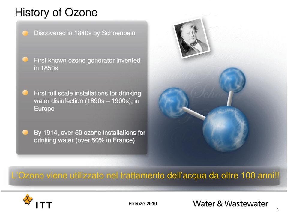 (1890s 1900s); in Europe By 1914, over 50 ozone installations for drinking water