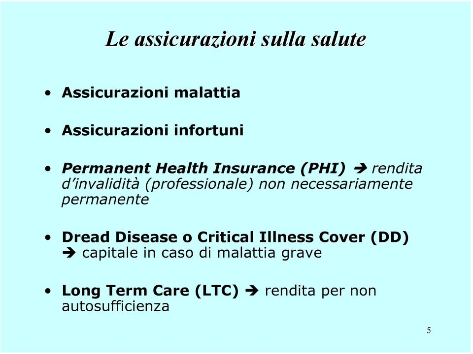 necessariamente permanente Dread Disease o Critical Illness Cover (DD)