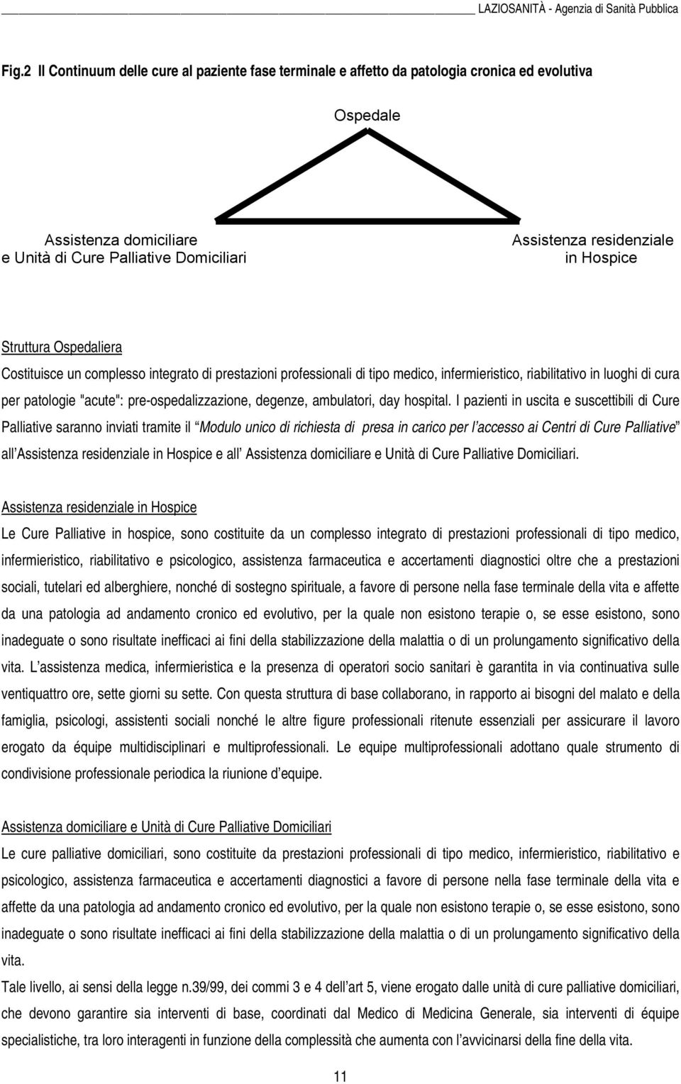 Hospice Struttura Ospedaliera Costituisce un complesso integrato di prestazioni professionali di tipo medico, infermieristico, riabilitativo in luoghi di cura per patologie "acute":