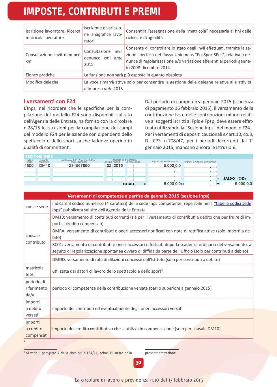 Uniemens PosSportSPet, relativa a denunce di regolarizzazione e/o variazione afferenti ai periodi gennaio 2008-dicembre 2014 La funzione non sarà più esposta in quanto obsoleta La voce rimarrà attiva