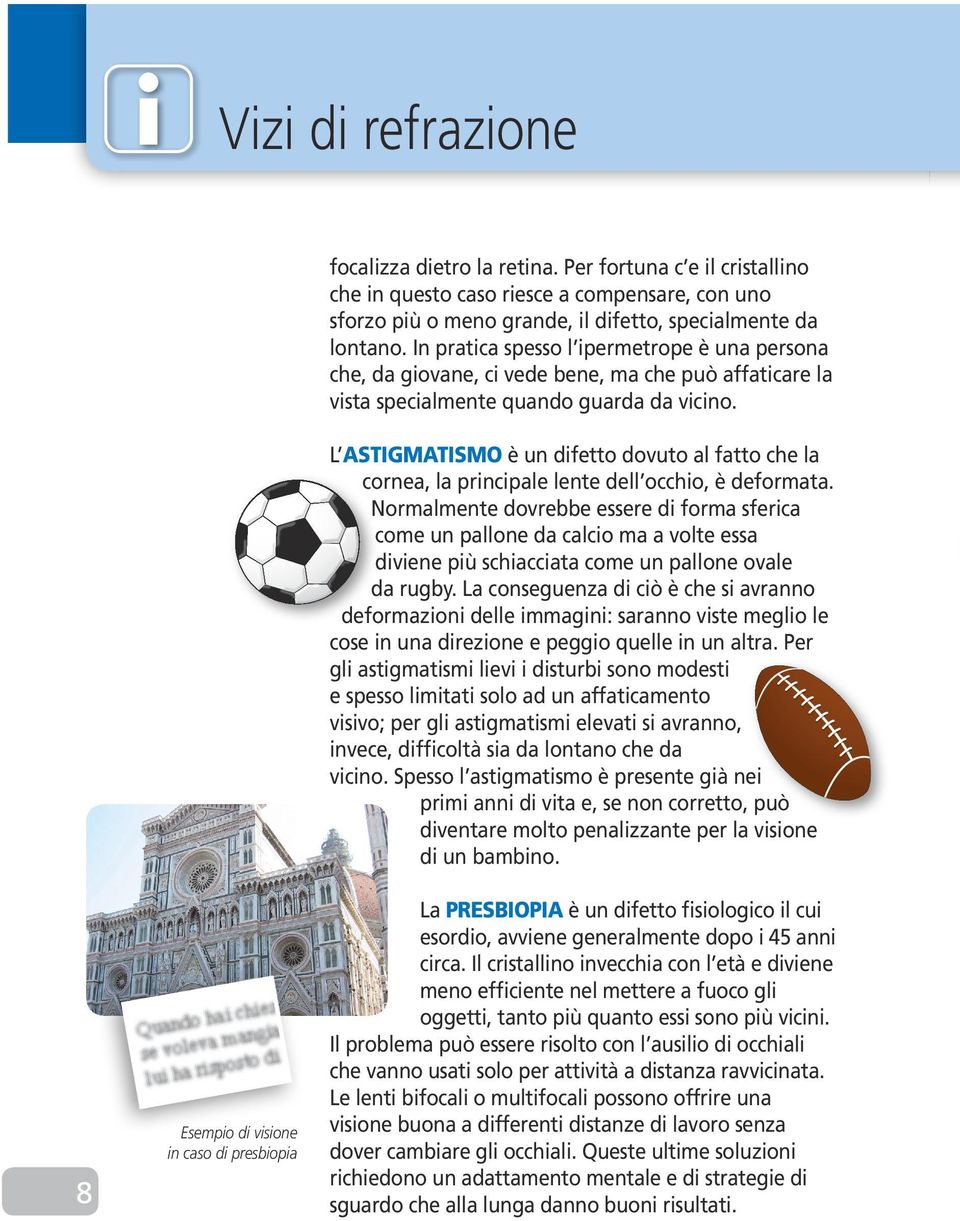 Quando hai chiesto se voleva mangiare lui ha risposto di si L ASTIGMATISMO è un difetto dovuto al fatto che la cornea, la principale lente dell occhio, è deformata.